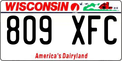 WI license plate 809XFC