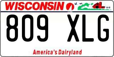 WI license plate 809XLG