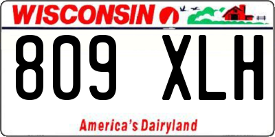 WI license plate 809XLH