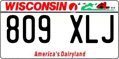 WI license plate 809XLJ