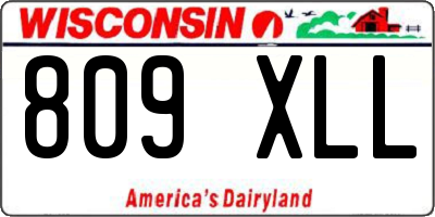 WI license plate 809XLL