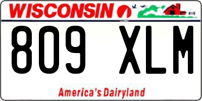 WI license plate 809XLM