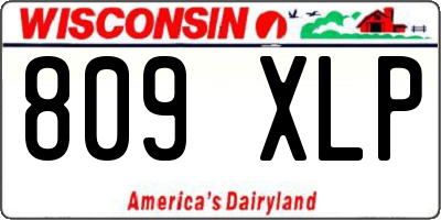 WI license plate 809XLP