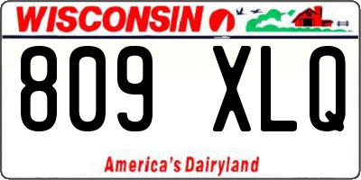 WI license plate 809XLQ