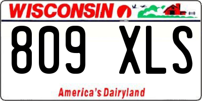 WI license plate 809XLS