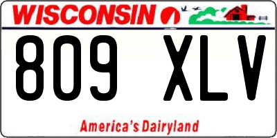 WI license plate 809XLV