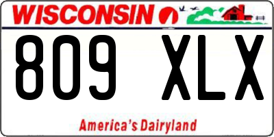 WI license plate 809XLX