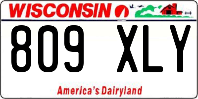 WI license plate 809XLY