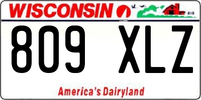 WI license plate 809XLZ