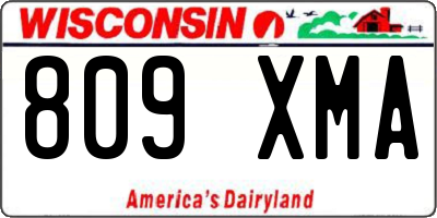 WI license plate 809XMA