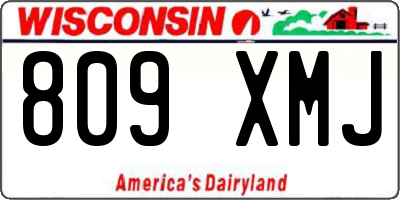 WI license plate 809XMJ