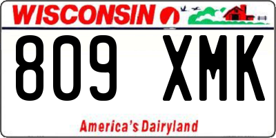 WI license plate 809XMK