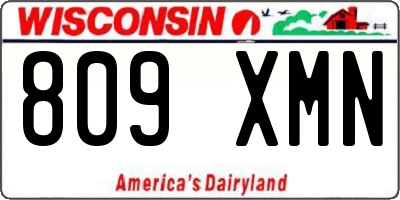 WI license plate 809XMN