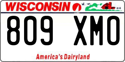 WI license plate 809XMO