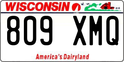 WI license plate 809XMQ