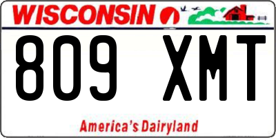 WI license plate 809XMT
