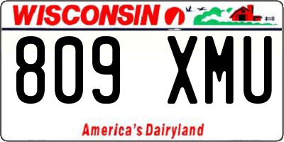 WI license plate 809XMU