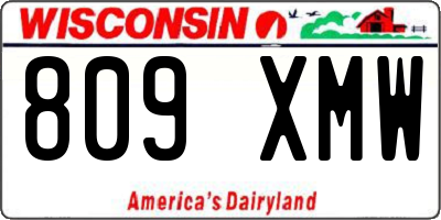 WI license plate 809XMW
