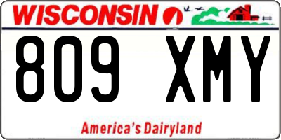 WI license plate 809XMY