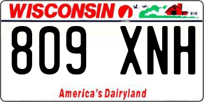 WI license plate 809XNH