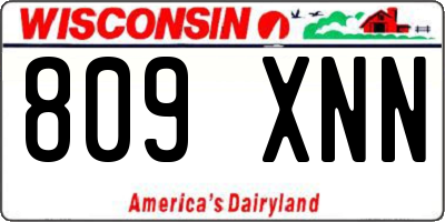 WI license plate 809XNN