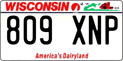 WI license plate 809XNP