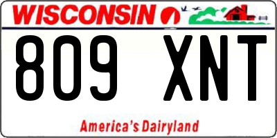 WI license plate 809XNT
