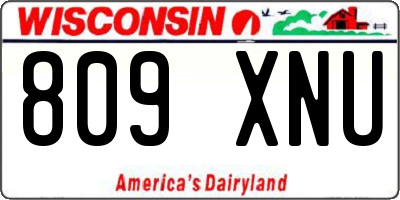 WI license plate 809XNU