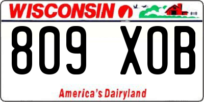 WI license plate 809XOB