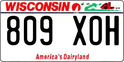 WI license plate 809XOH