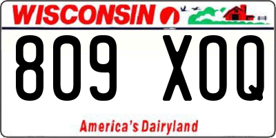WI license plate 809XOQ