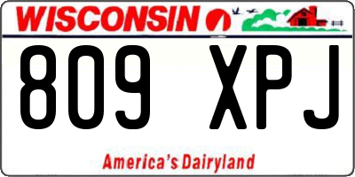 WI license plate 809XPJ