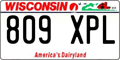 WI license plate 809XPL