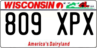 WI license plate 809XPX