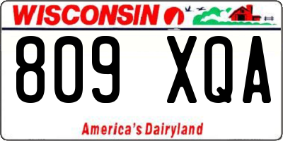 WI license plate 809XQA