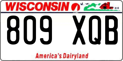 WI license plate 809XQB