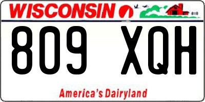 WI license plate 809XQH