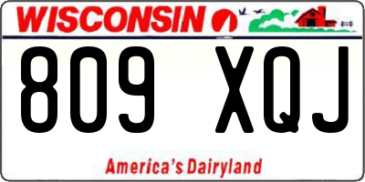WI license plate 809XQJ