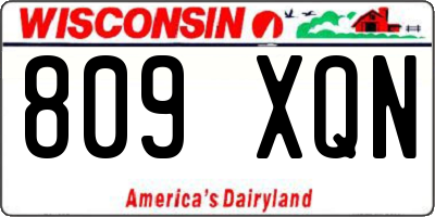 WI license plate 809XQN