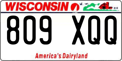 WI license plate 809XQQ
