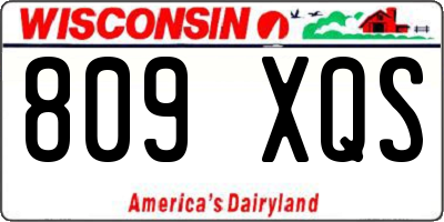 WI license plate 809XQS