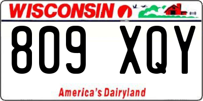 WI license plate 809XQY