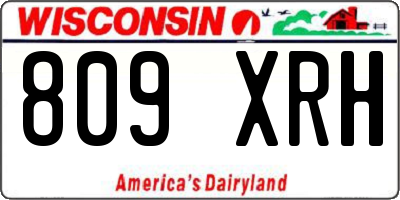 WI license plate 809XRH