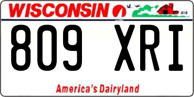 WI license plate 809XRI