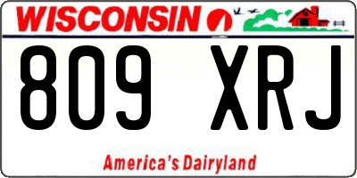 WI license plate 809XRJ