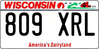 WI license plate 809XRL