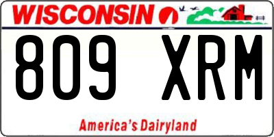 WI license plate 809XRM