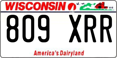 WI license plate 809XRR