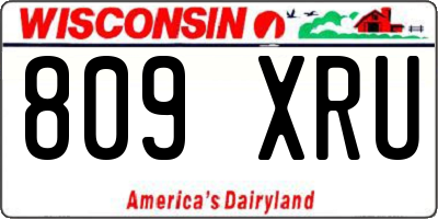 WI license plate 809XRU