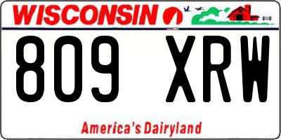 WI license plate 809XRW